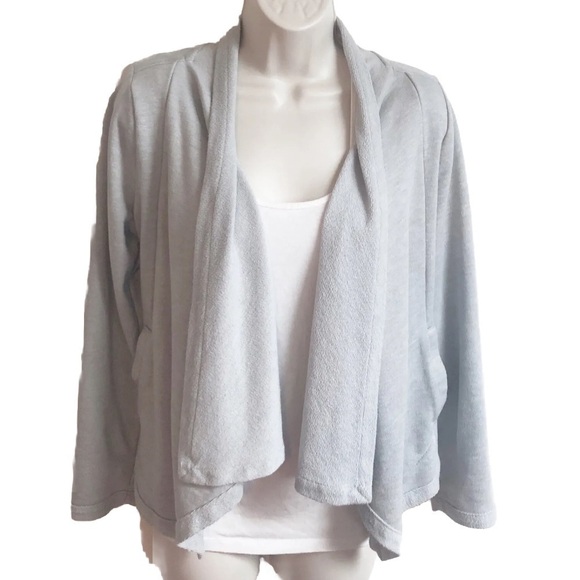 Banana Republic gray open front sweatshirt cardigan s… - Picture 1 of 11